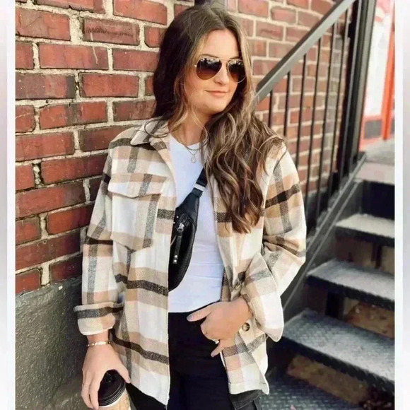 Abercrombie & Fitch Plaid Flannel Shirt/Jacket - Picture 1 of 5